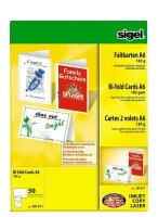 SIGEL Faltkarten weiß DP671 weiß DIN A6, 50 St.