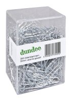 dundee Aktenklammern silber glanzverzinkt, 350 St.