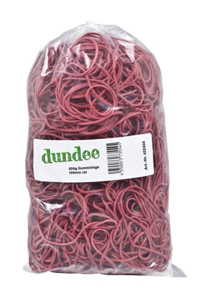dundee Gummiringe rot, Ø 10,0 cm, 500,0 g