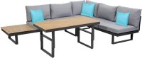 greemotion Loungegruppe San Jose grau, anthrazit Holz,...