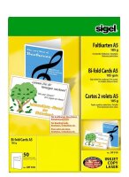 SIGEL Faltkarten weiß DP910 weiß DIN A5, 50 St.