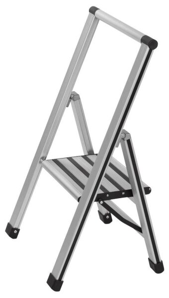 WENKO Klapptritt silber 1 Stufe, H: 69,0 cm