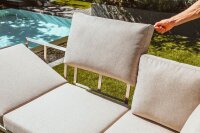 greemotion Loungegruppe Sydney beige, silber Metall, 15-teilig