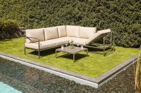 greemotion Loungegruppe Sydney beige, silber Metall, 15-teilig