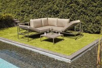 greemotion Loungegruppe Sydney beige, silber Metall, 15-teilig