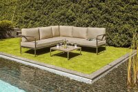 greemotion Loungegruppe Sydney beige, silber Metall, 15-teilig
