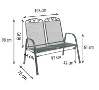 greemotion Gartenbank Toulouse 416322 eisengrau Metall...
