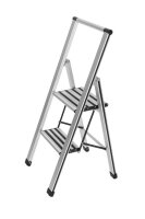 WENKO Klapptritt silber 2 Stufen, H: 94,0 cm