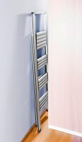 WENKO Stehleiter einseitig silber 4 Stufen, H: 144,0 cm