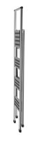 WENKO Stehleiter einseitig silber 4 Stufen, H: 144,0 cm
