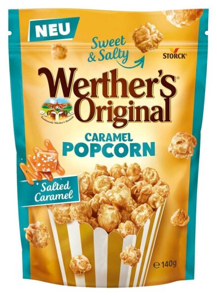 Werther’s® Original SALTED CARAMEL Popcorn 140,0 g, 1 Pack