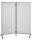 PAPERFLOW Trennwand, transparent 76,0 x 160,0 cm mit Rollen, 2 St.