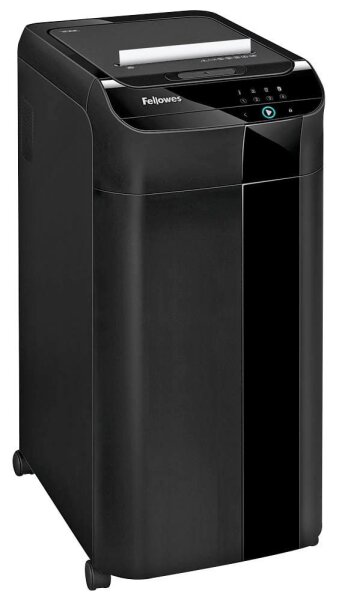 Fellowes AutoMax 350C Aktenvernichter mit Partikelschnitt P-4, 4 x 38 mm, bis 300 Blatt, schwarz