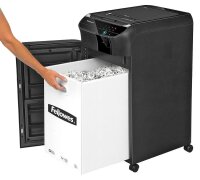 Fellowes AutoMax 350C Aktenvernichter mit Partikelschnitt P-4, 4 x 38 mm, bis 300 Blatt, schwarz