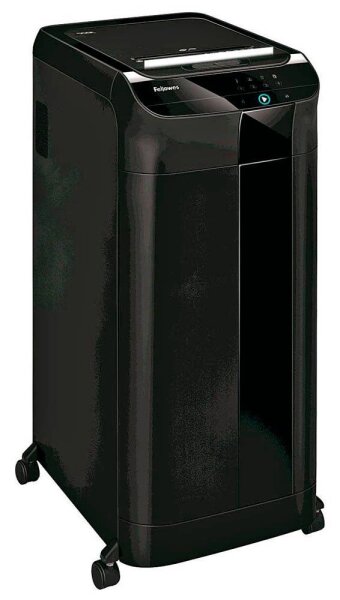 Fellowes AutoMax 550C Aktenvernichter mit Partikelschnitt P-4, 4 x 38 mm, bis 500 Blatt, schwarz