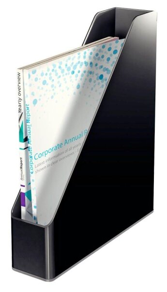 LEITZ Stehsammler Duo Colour 53620095 schwarz/grau Kunststoff, DIN A4, 1 St.