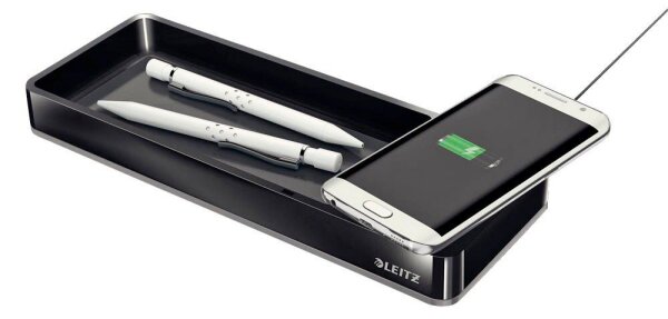 LEITZ Stiftablage Duo Colour schwarz/grau Polystyrol 26,6 x 10,1 x 2,8 cm  ( 53650095 )