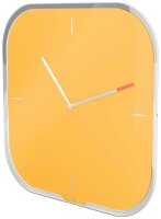 LEITZ Wanduhr Cosy gelb Sicherheitsglas 30,0 x 30,0 cm