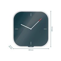 LEITZ Wanduhr Cosy grau Sicherheitsglas 30,0 x 30,0 cm