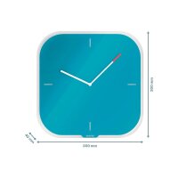 LEITZ Wanduhr Cosy blau Sicherheitsglas 30,0 x 30,0 cm