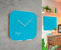 LEITZ Wanduhr Cosy blau Sicherheitsglas 30,0 x 30,0 cm