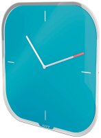 LEITZ Wanduhr Cosy blau Sicherheitsglas 30,0 x 30,0 cm