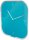 LEITZ Wanduhr Cosy blau Sicherheitsglas 30,0 x 30,0 cm