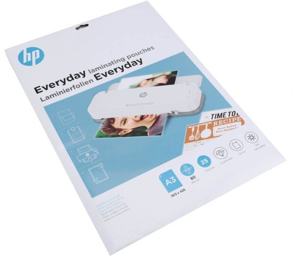 HP Laminierfolien Everyday glänzend für A3 80 micron, 25 St.