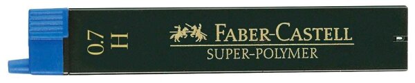 FABER-CASTELL SUPER-POLYMER Feinminen-Bleistiftminen schwarz H 0,7 mm, 12 St.