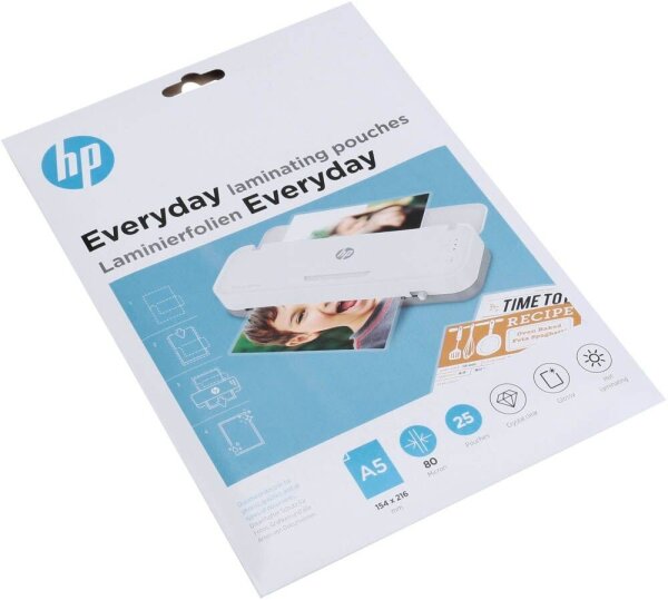 HP Laminierfolien Everyday glänzend für A5 80 micron, 25 St.