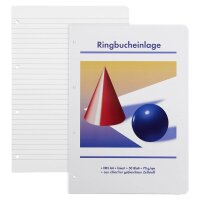 Ringbucheinlagen Kugel und Kegel A4 liniert, 50...
