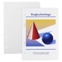 Ringbucheinlagen Kugel und Kegel A5 kariert, 50...