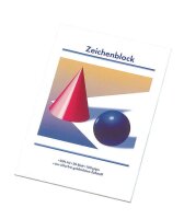 Zeichenblöcke Kugel und Kegel DIN A4 100 g/qm, 20 Blatt, 5 Blöcke