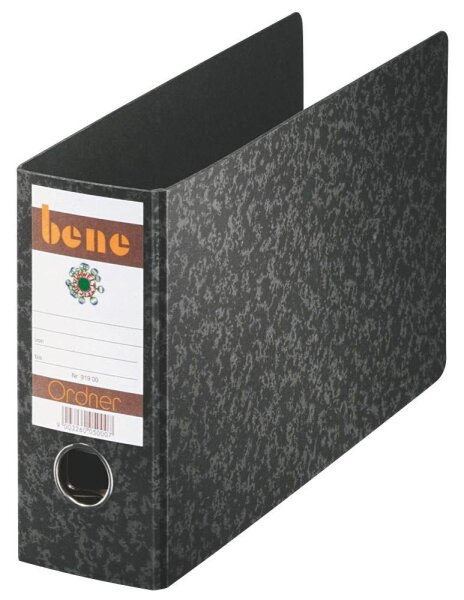 bene Spezial Ordner schwarz marmoriert Karton 7,5 cm DIN A5 quer, 1 St.