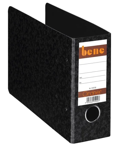 bene Spezial Ordner schwarz marmoriert Karton 7,5 cm DIN...