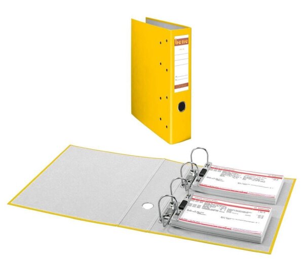 bene Doppelordner gelb Karton 7,5 cm, 1 St.