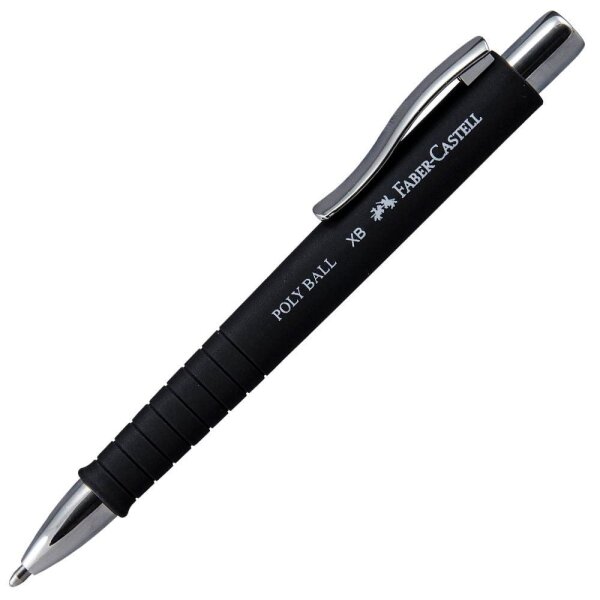 FABER-CASTELL Kugelschreiber POLY BALL Colours XB schwarz, Schreibfarbe: blau, 1 St.