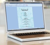 SIGEL Motivpapier Marmor blau DIN A4 90 g/qm 100 St.