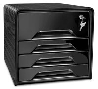 cep Schubladenbox Smoove Secure  schwarz 107311011, DIN...