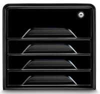 cep Schubladenbox Smoove Secure  schwarz 107311011, DIN...