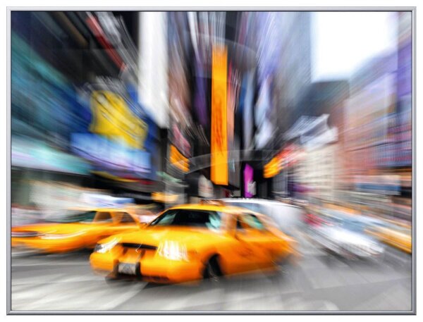 PAPERFLOW Wandbild Taxi, Aluminium, Kunstglas