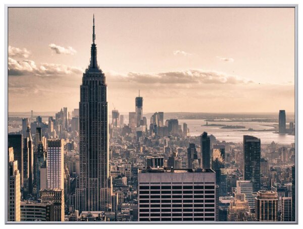 PAPERFLOW Wandbild New York, Aluminium, Kunstglas