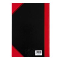 Bantex Notizbuch Chinakladde DIN A4 kariert, schwarz/rot Hardcover 192 Seiten, 1 St.