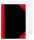 Bantex Notizbuch Chinakladde DIN A4 kariert, schwarz/rot Hardcover 192 Seiten, 1 St.