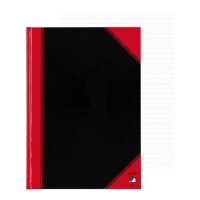 Bantex Notizbuch Chinakladde DIN A4 liniert, schwarz/rot...
