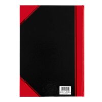 Bantex Notizbuch Chinakladde DIN A4 liniert, schwarz/rot Hardcover 192 Seiten, 1 St.
