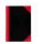 Bantex Notizbuch Chinakladde DIN A4 liniert, schwarz/rot Hardcover 192 Seiten, 1 St.
