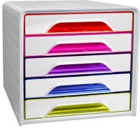 cep Schubladenbox Smoove  weiß/bunt-transparent...
