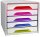 cep Schubladenbox Smoove  weiß/bunt-transparent 1071110931, DIN A4 mit 5 Schubladen, 1 St.
