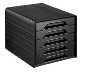 cep Schubladenbox Smoove  schwarz 107111011, DIN A4 mit 5...